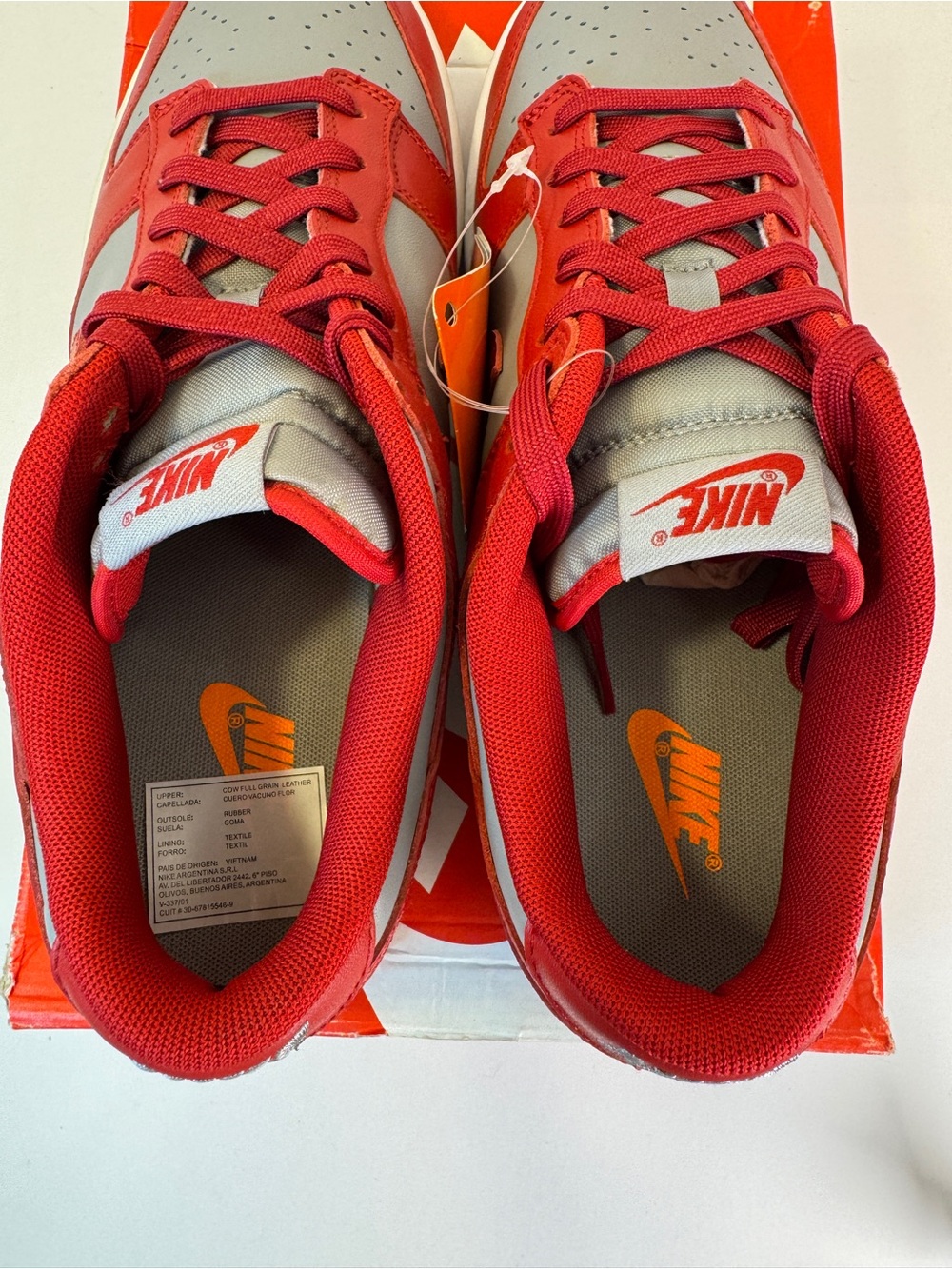 Nike Dunk Low Retro UNLV 2021 Medium Grey Varsity Red Men's Size 11 - Picture 6 of 8